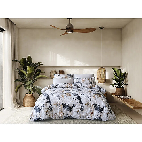 BLANC AVENUE Parure de lit 100% coton imprimé "Andora"