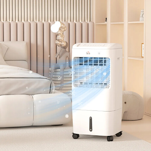 Rolipo Climatiseur portable 3 en 1 avec humidificateur et refroidissement par eau réservoir 15L