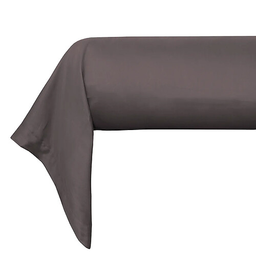 BLANC AVENUE Taie de traversin satin de coton anthracite