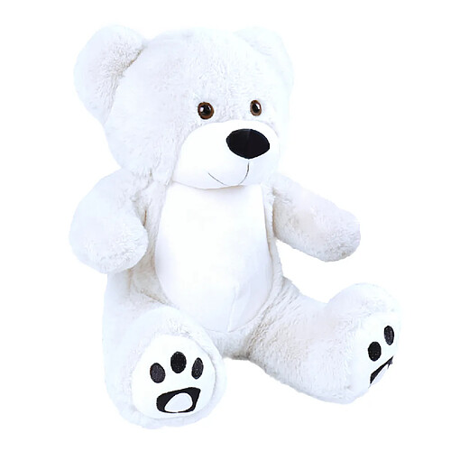 Ours en peluche VERCART 25 cm blanc - doux et hypoallergénique