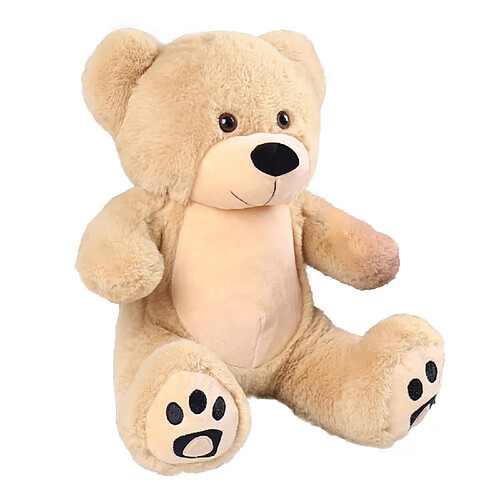 Ours en peluche VERCART 25 cm, marron clair, polyester hypoallergénique