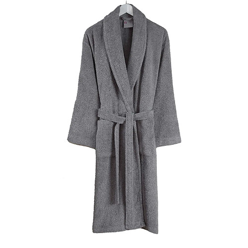 BLANC AVENUE Peignoir homme 100% coton gris