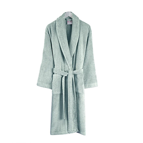 BLANC AVENUE Peignoir femme 100% coton céladon