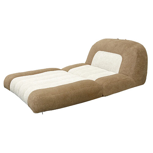 Canapé-lit pliant beige 100 cm en polyester - VERCART
