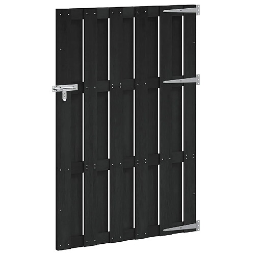 vidaXL Porte de Jardin 100 x 150 cm WPC et Aluminium Noir