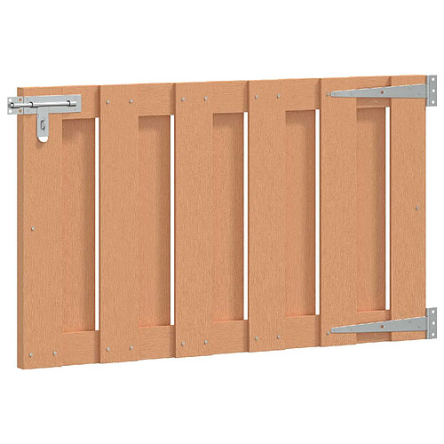 vidaXL Porte de Jardin 100 x 60 cm WPC et Aluminium Marron