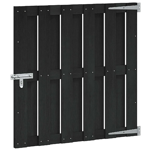 vidaXL Porte de Jardin 100 x 100 cm WPC et Aluminium Noir