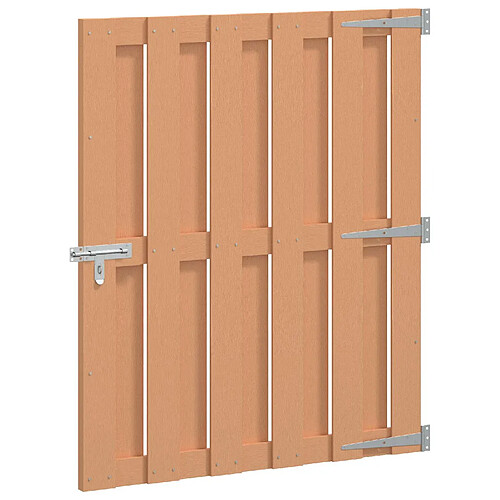 vidaXL Porte de Jardin 100 x 112 cm WPC et Aluminium Marron