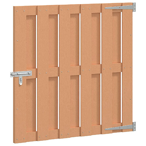 vidaXL Porte de Jardin 100 x 100 cm WPC et Aluminium Marron