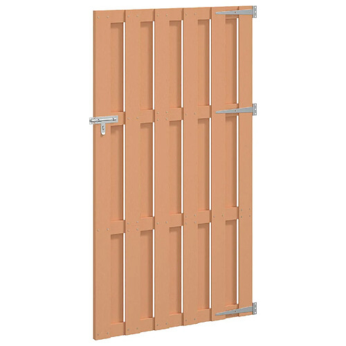 vidaXL Porte de Jardin 100 x 180 cm WPC et Aluminium Marron