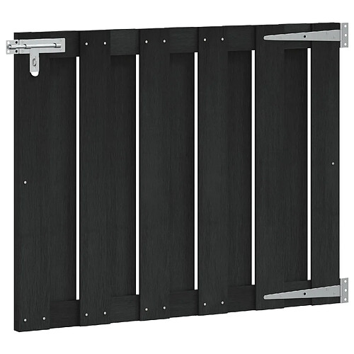 vidaXL Porte de Jardin 100 x 80 cm WPC et Aluminium Noir