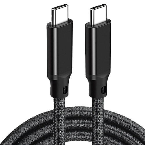 INF Câble de charge rapide USB-C vers USB-C de 3 m - Noir Black 2 m