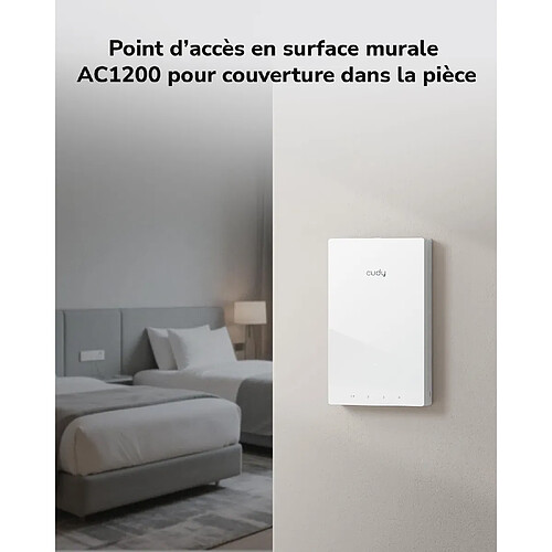 AP1300 Wall WiFi 5 AC1200 In-Wall Point d'accès Gigabit sans fil, prend en charge le contrô