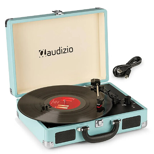 RP114BL Platine Vinyle Rétro avec Haut-Parleurs Intégrés - Bleue, Lecture 33/45 & 78 Tours