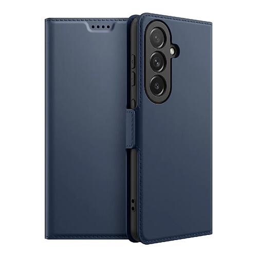 Avizar Étui Portefeuille pour Galaxy S26 Effet Cuir Lisse avec Support Vidéo Bleu nuit