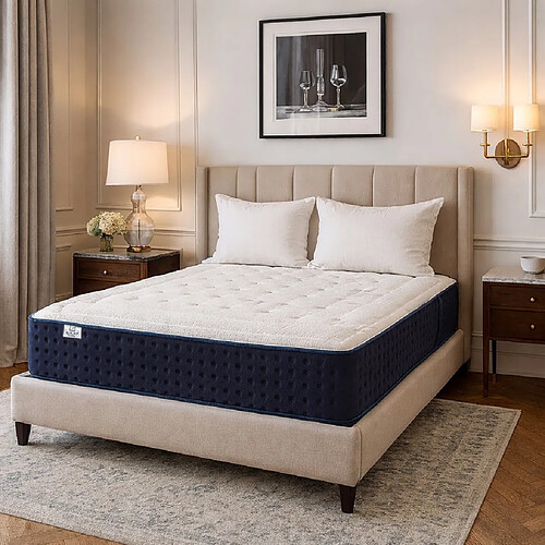 LUXURY LITERIE Matelas Nuage 140x200 cm + 2 oreillers