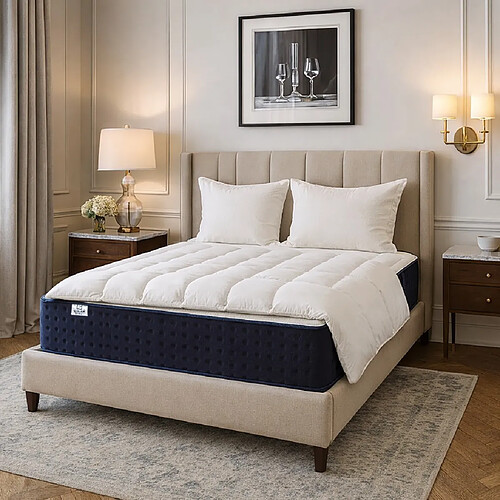 LUXURY LITERIE Matelas Nuage 140x190 cm + 2 oreillers + couette