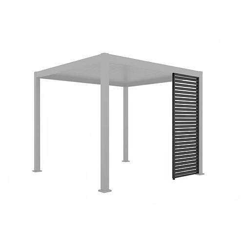 Persienne fixe pour pergola Evora côté 3 m Graphite - Hespéride
