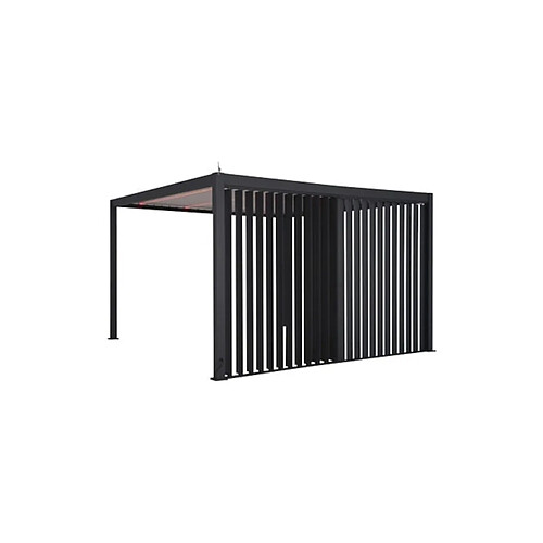 Persienne verticale pour pergola Evora côté 3 m Graphite - Hespéride