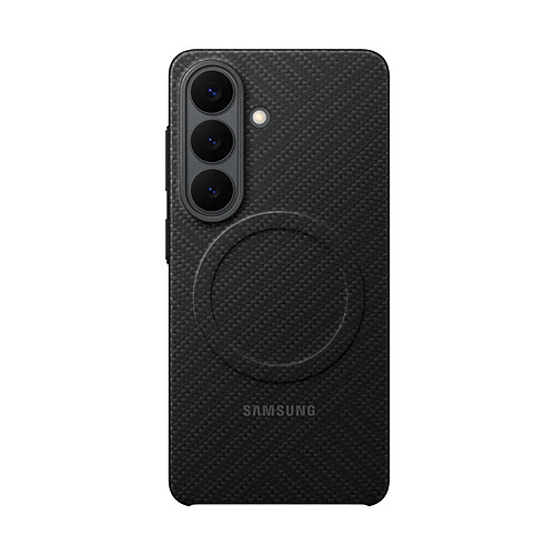 Samsung Coque MagSafe pour Galaxy S26 Plus Effet Carbone Protection Renforcé Noir