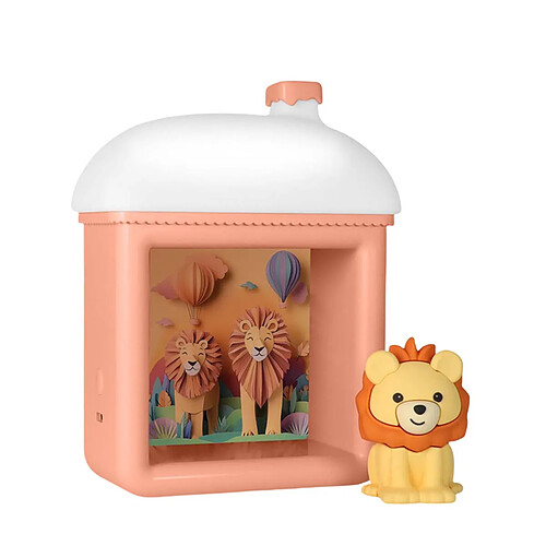 METRONIC Veilleuse 3D La Tanière du lion 900mAh avec 3 Modes d'Éclairage Corail