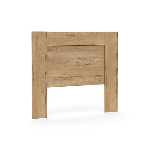Pegane Tête de lit murale chambre à coucher coloris Chêne doré - L. 100 x H. 106 x P. 2,2 cm