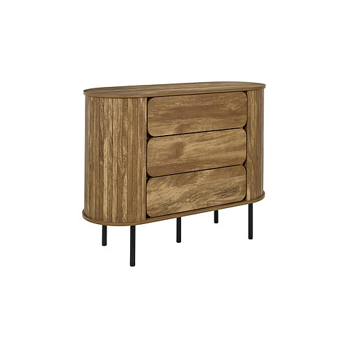 The Home Deco Factory Commode 3 Tiroirs Heritage 100cm Marron