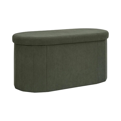 Paris Prix Banc Coffre Pliable Côtelé Jules 76cm Vert