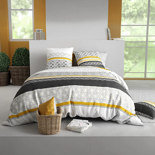 Housse De Rêve Parure de lit 240x260 cm Coton 57 fils Aurore