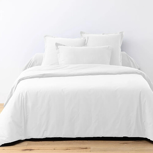 Housse De Rêve Housse de couette 240x260 cm + 2 taies d'oreiller 63x63 cm Coton 57 fils Blanc