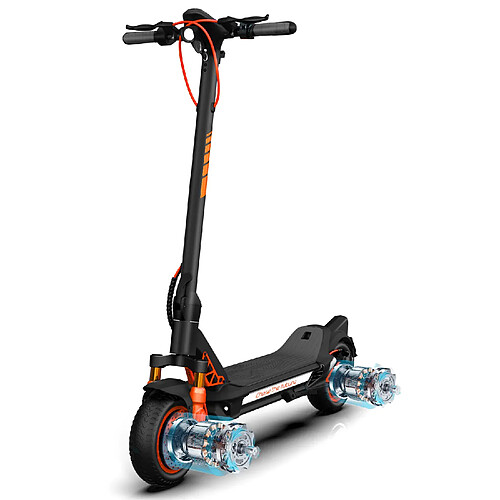 Trottinette électrique CUNFON RZ1000 48v 24Ah 1200W*2 Noir et Orange