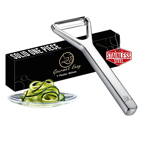 Gourmet Easy Éplucheur Y inox, zesteur agrumes, éplucheur citron légumes