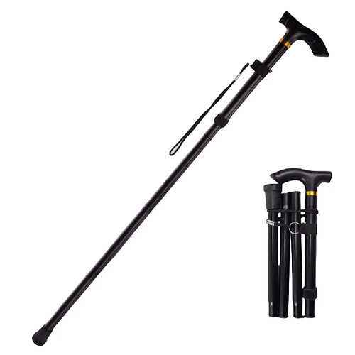 INF Bâtons de randonnée pliables pour la randonnée Black