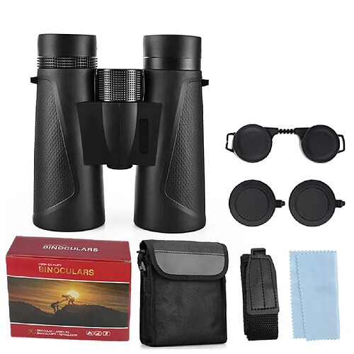 INF Jumelles 12x42 HD Noires : Vision Claire et Précise pour l'Observation Extérieure