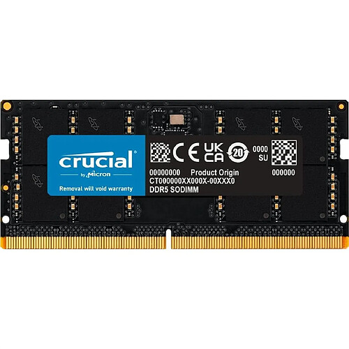 Crucial 48 Go DDR5-5600 SODIMM CL46 - 1x48 Go CT48G56C46S5