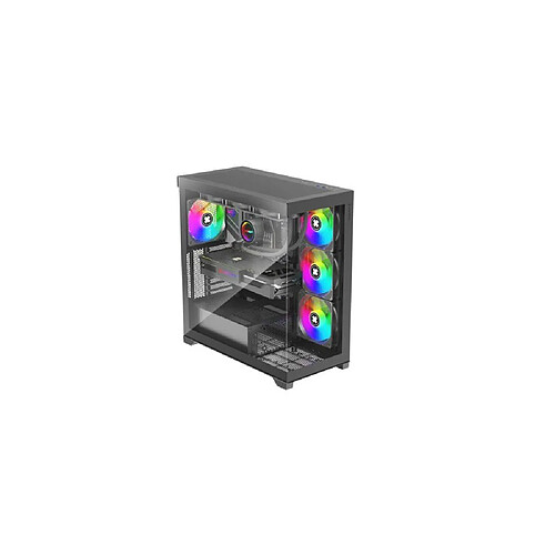 Xilence XG171 Gleam - Boîtier Mid Tower ATX - Noir - Verre trempé - ARGB