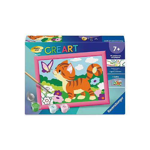 Ravensburger CreArt Kids - Kit peinture par numéros 13 x 18 cm - Chat