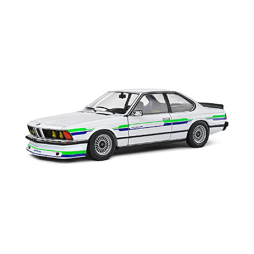 Solido BMW Alpina B7 Turbo E24 1984 - Blanc - Rayures vertes et bleues - 1:18
