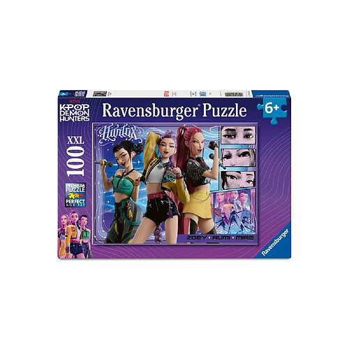 Ravensburger KPop Demon Hunters XXL - Puzzle 100 pièces - Violet - 49 x 36 cm