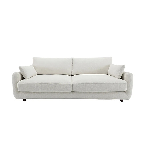 Casanova Canapé d'angle tissu chenille 3 places Beige