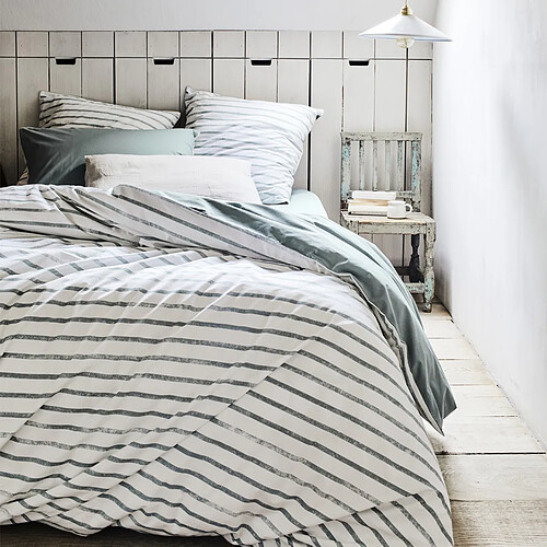 A demain Parure de lit en Percale de coton - 240 x 220 cm - Bleu clair