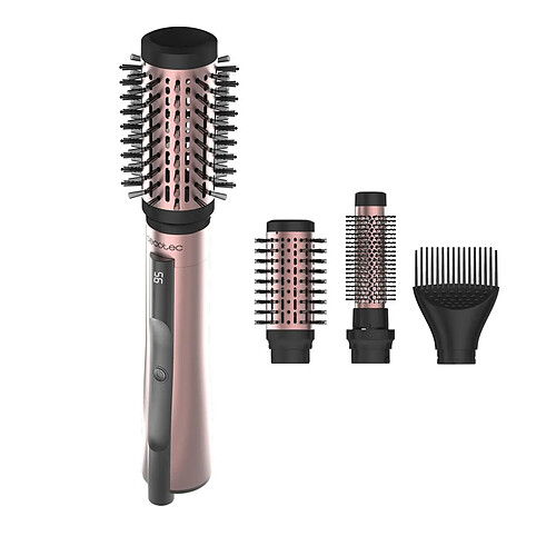 Cecotec CeramicCare 3in1 AirBrush - Brosse chauffante ionique 1200W - Rose gold