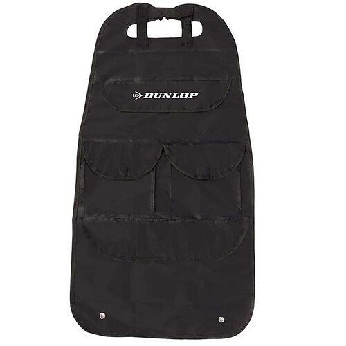 Dunlop Organisateur de Siège pour Voiture avec 4 Poches Résistant et Durable Noir