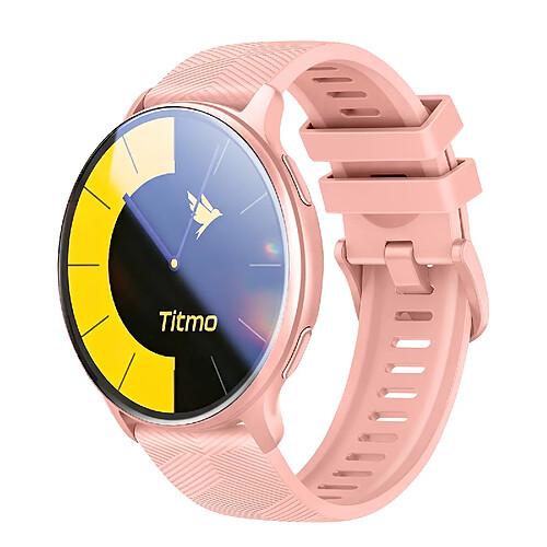 Titmo Montre Connectée GPS AMOLED Sport Suivi Santé et Appels IP68 Rose