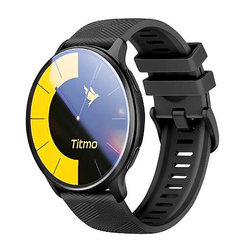 Titmo Montre Connectée GPS AMOLED Sport Suivi Santé et Appels IP68 Noir