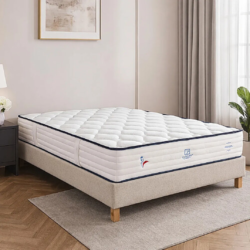 LUXURY LITERIE Ensemble matelas Patriote, sommier beige