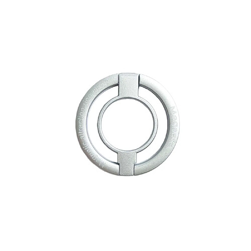 INF Support Anneau Magnétique pour Téléphone, Rotation 360°, Compatible MagSafe Silver