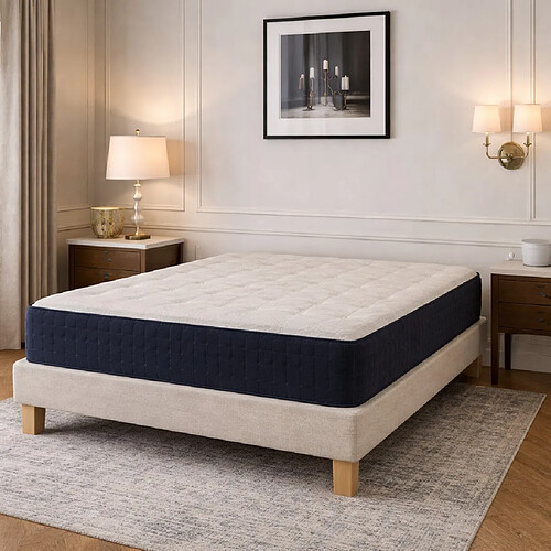 LUXURY LITERIE Ensemble matelas Nuage, sommier beige
