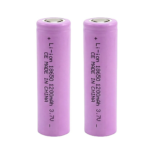 Avizar Lot de 2 Batteries Lithium Rechargeable 3.7V 1200mAh Compacte Électronique Rose