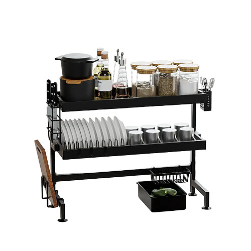 TEENO Égouttoir à Vaisselle en INOX, pour Comptoir de Cuisine et Évier -75cm